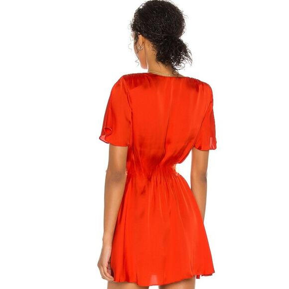 House of Harlow 1960 x REVOLVE Annika Dress in Red Orange NWT Size XXS - Picture 3 of 3